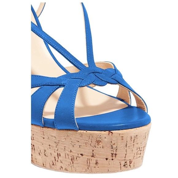 ❗️❗️ S A L E ❗️ VETASTE Strappy Open Toe Wedge Heel Sandals - Picture 4 of 5